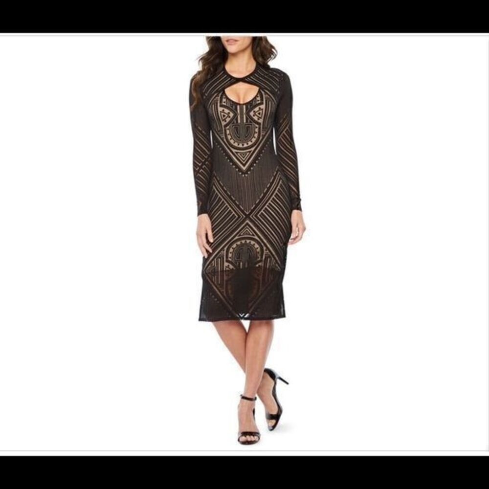 Bold Elements Long Sleeve Bodycon Dress
